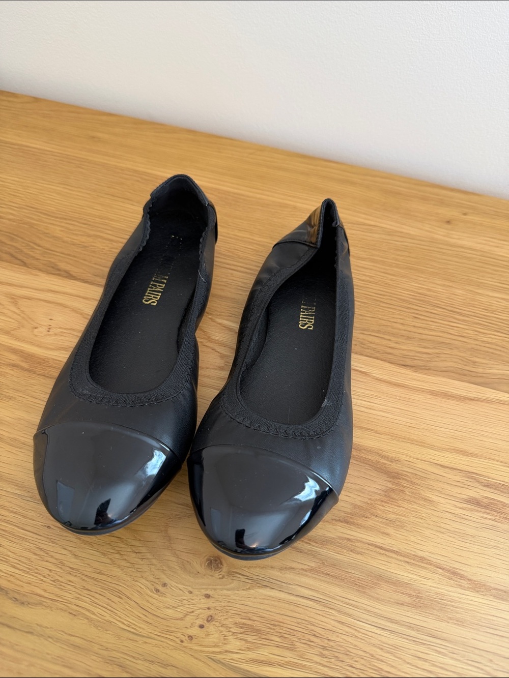 Dream Pairs Black Patent Toe Ballet Flats